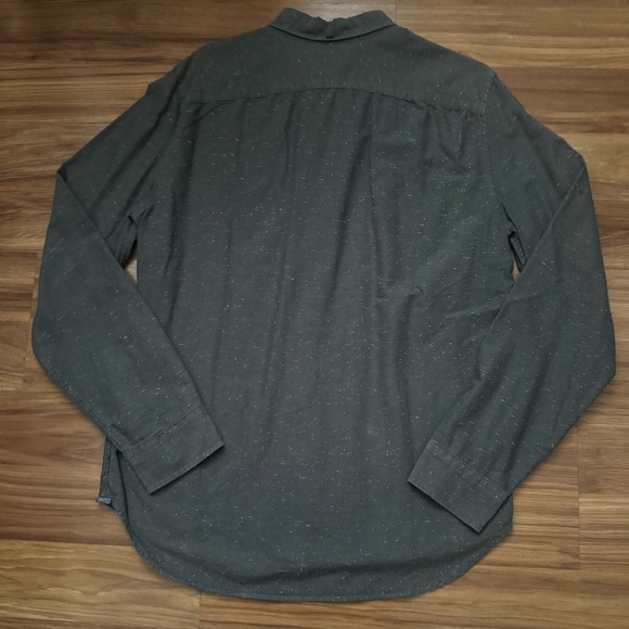 Black Speckled Gap Men’s Button-Up Shirt – Size Large - Picture 2 of 6